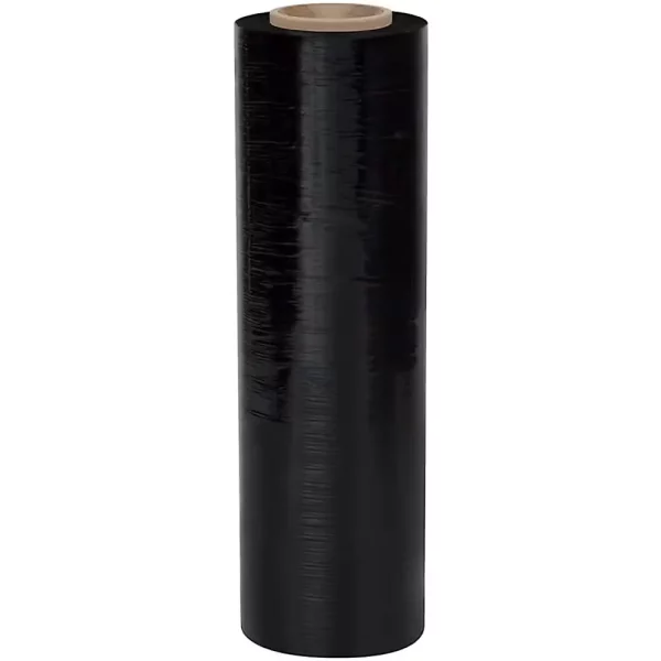 Svart Handsträckfilm för Emballering - 450mm x 300m x 20my
