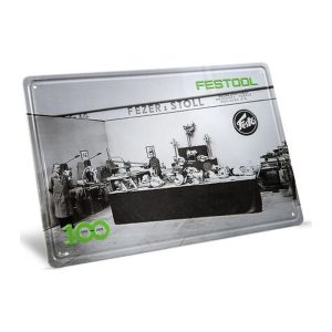 Festool Plåtskylt Retro mässmonter 100 år MES-FT2 100Y